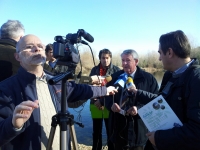 Jordi Munell, president del Consorci del Ter, i Xavier Soy, alcalde de Bescanó